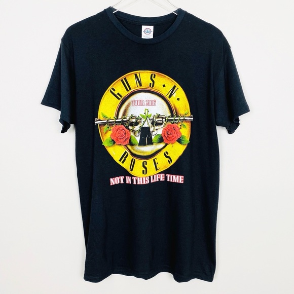 Other - GUNS N ROSES Tour Concert Graphic Band Tee M Black